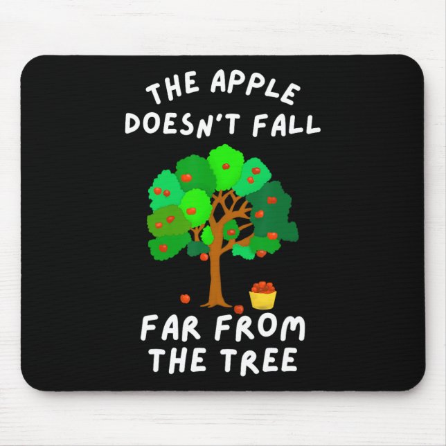 Mousepad A Maçã não cai longe da Família Tree Fun (Frente)