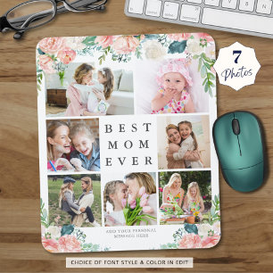 Mousepad A MÃE MELHOR DA Colagem de Fotos Floral JÁ Perso