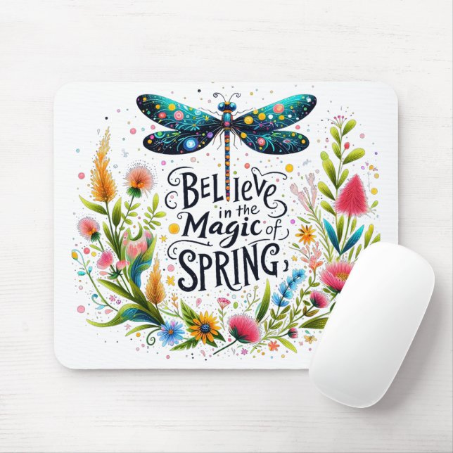 Mousepad A Magia da Primavera floral (Com mouse)