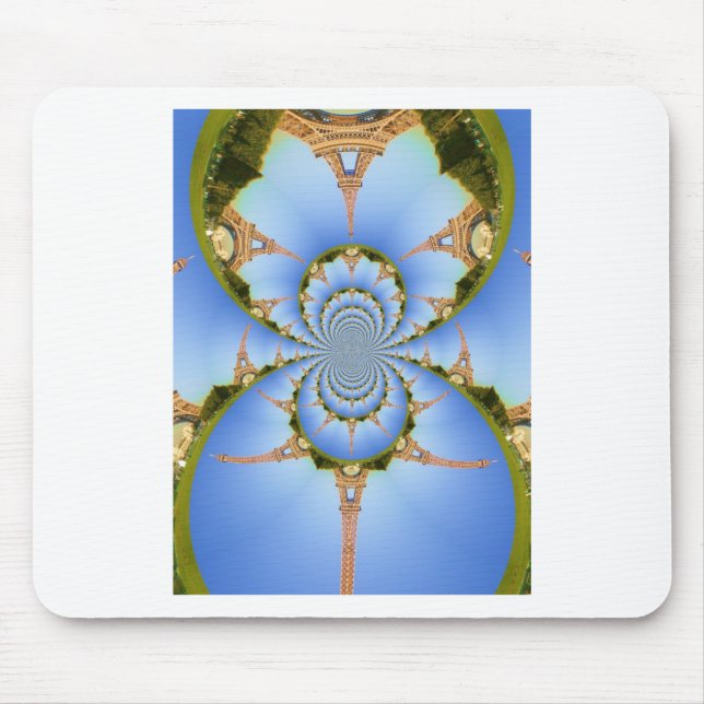 Mousepad A Mágica de Paris: Design da Torre Geométrica Eiff (Frente)