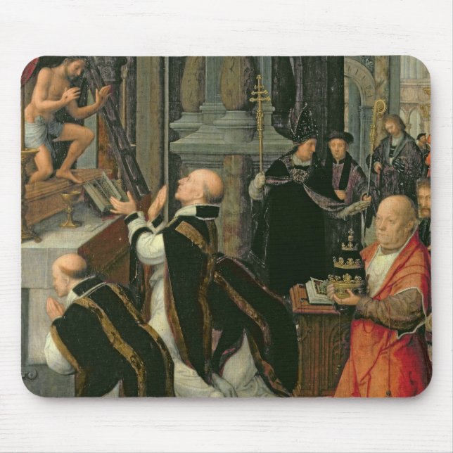 Mousepad A massa de St Gregory (óleo em canvas) (Frente)