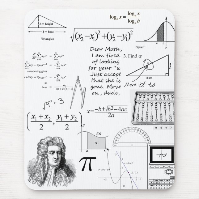 Mousepad A matemática é meu tapete do rato da vida (Frente)