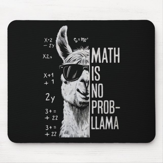 Mousepad A Matemática Não É Prob-llama Homem Mulher Llama E (Frente)