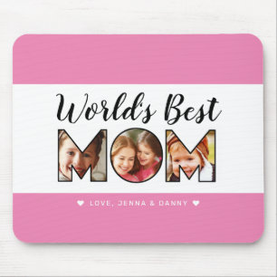 Mousepad A melhor citação da mãe do mundo, cor-de-rosa, 3 f