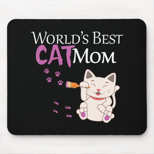 Mousepad A melhor mãe de gato do mundo (Frente)