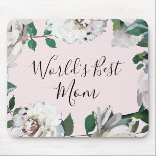 Mousepad A Melhor Mãe do Mundo Floral bonito