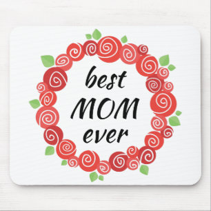Mousepad A melhor mãe do mundo rosa vermelha