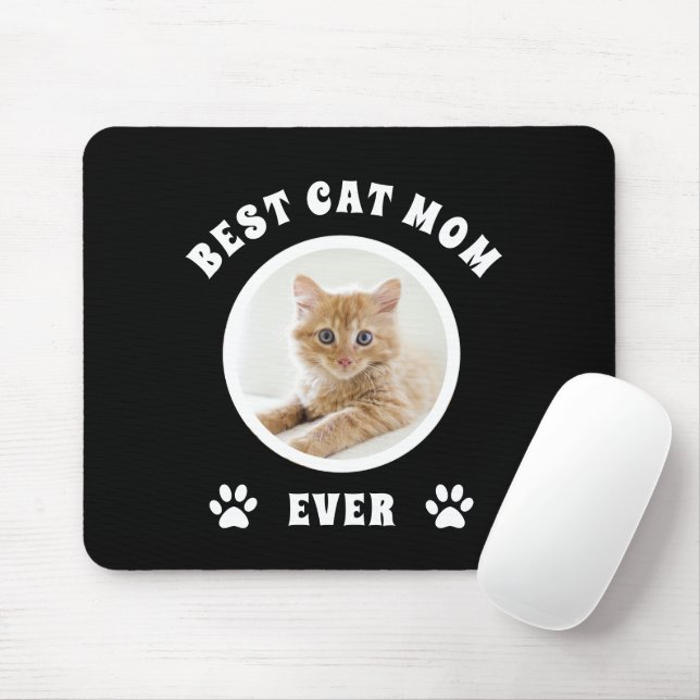 Mousepad A Melhor Mãe Gato de Todos Personalizado com Foto (Com mouse)
