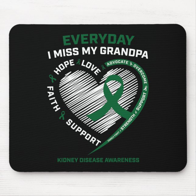 Mousepad A Memória Oferece Perda Da Doença Renal Do Meu Avô (Frente)