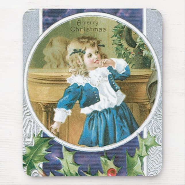 Mousepad "A Merry Christmas" Garota de Azul (Frente)