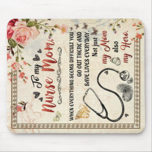 Mousepad À Minha Enfermeira Mãe Presente, Carta De Amor F