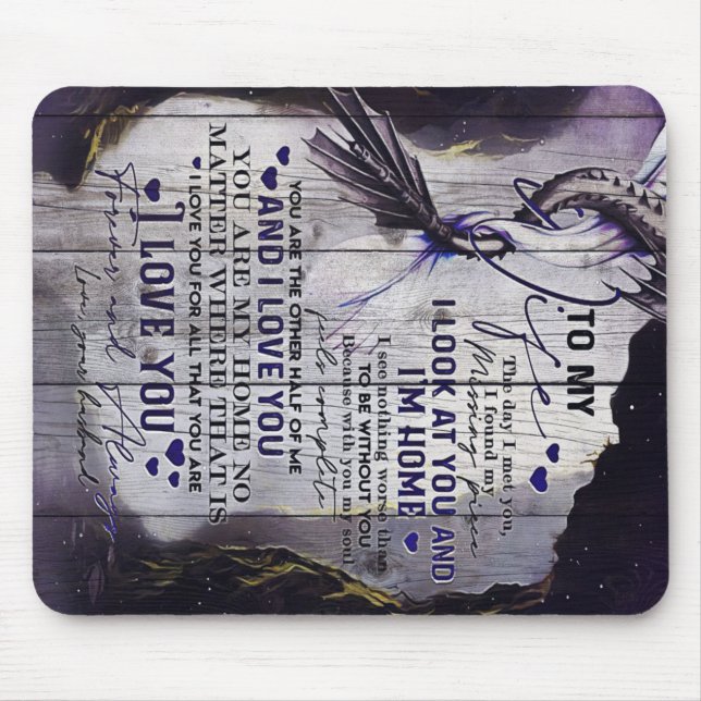 Mousepad À minha esposa | Citações Engraçadas À Esposa | No (Frente)