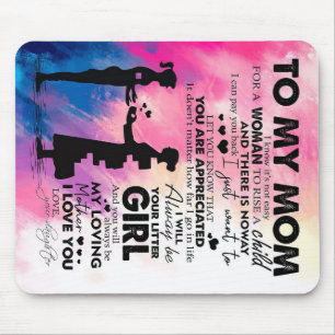 Mousepad À minha mãe Design Letra Love Design