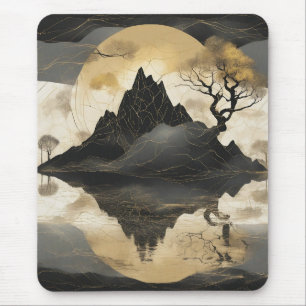 Mousepad A Mistura Preta e Dourada