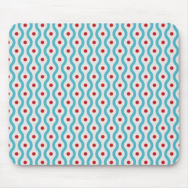 Mousepad A modificação azul & o vermelho circundam a pele (Frente)