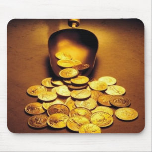 Mousepad A moeda Dourado derrama