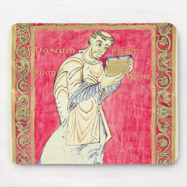 Mousepad A monge Ruodprehet que apresenta seu livro (Frente)