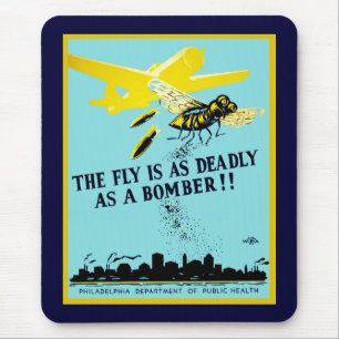 Mousepad A mosca está tão morta como um bombardeiro