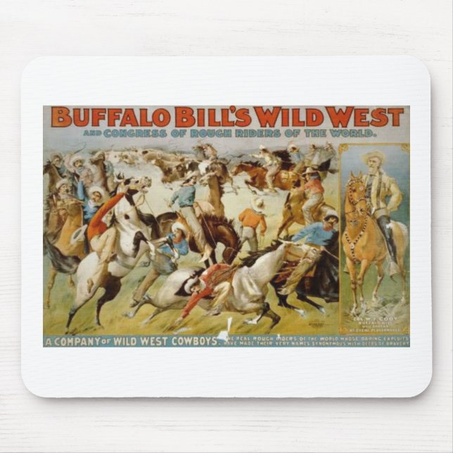 Mousepad A mostra ocidental selvagem de Buffalo Bill (Frente)