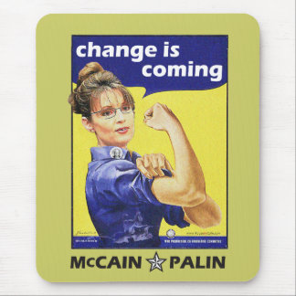 Mousepad a "mudança é" Mccain/Partido Republicano de vinda