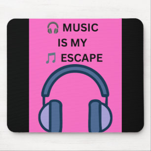 MOUSEPAD 🎧 A MÚSICA É MEU 🎵 REFÚGIO