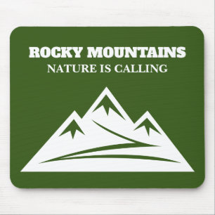 Mousepad A natureza chama Montanhas Rochosas de fora