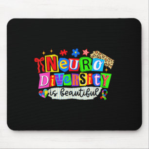 Mousepad A neurodiversidade é um leopardo bonito engraçado