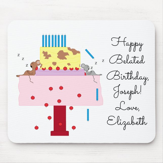 Mousepad A Noite Da Tarde - Aniversário Atrasado: (Frente)