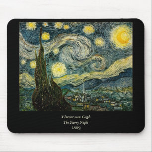 Mousepad A noite estrelado de Vincent van Gogh (1889)