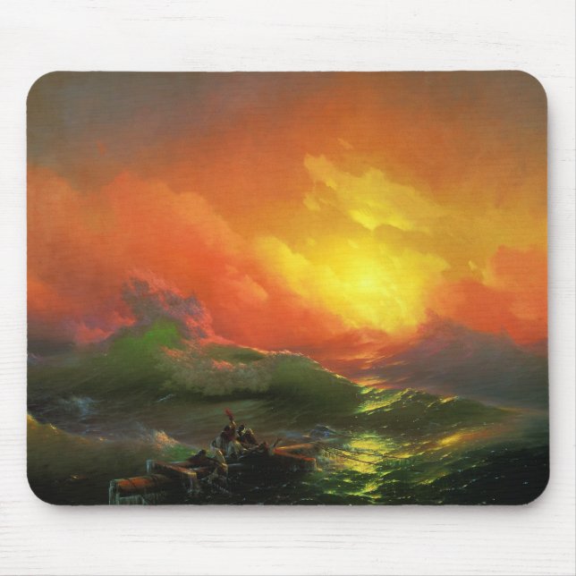 Mousepad A Nona Onda (Mar de Tempestade com Sunset Vermelho (Frente)