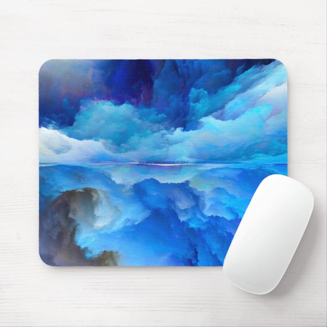 Mousepad A nuvem abstrato do SlipperyJoe trabalho de arte c (Com mouse)