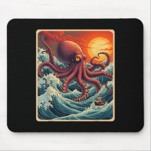 Mousepad A Onda De Excelente Do Octopus Retro Anime Ja De K