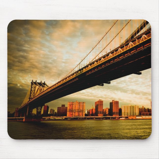 Mousepad A opinião da ponte de Manhattan do lado de (Frente)