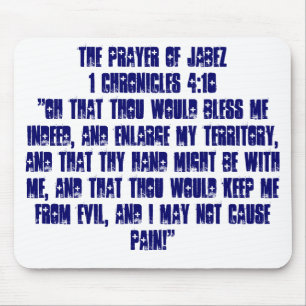 Mousepad A ORAÇÃO DE JABEZ1 cronica o 4:10 " oh esse Th…