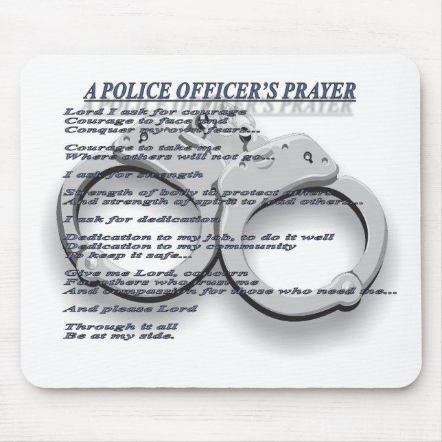 MOUSEPAD A ORAÇÃO DE UM AGENTE DA POLÍCIA (Frente)