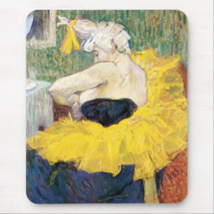 Mousepad A Palhaça (Palhaço) Cha-U-Kao por Toulouse Lautrec