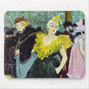 Mousepad A Palhaça (Palhaço) Cha-U-Kao por Toulouse Lautrec