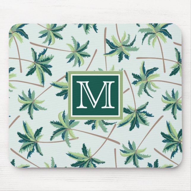 Mousepad A palma tropical | do Foxtail adiciona sua inicial (Frente)
