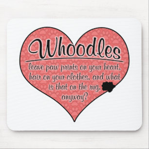 Mousepad A pata de Whoodle imprime o humor do cão
