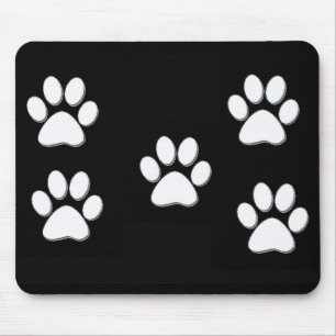 Mousepad A pata do filhote de cachorro imprime o branco no