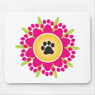 Mousepad A pata imprime a flor