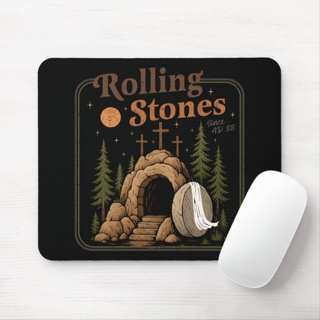 Mousepad A Pedra Foi Afastada, Ele É Páscoa Viva. (Com mouse)