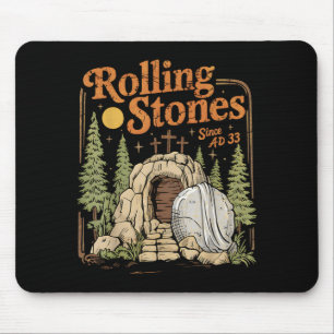 Mousepad A Pedra Foi Removida Ele Está Vivo Retro Cristão