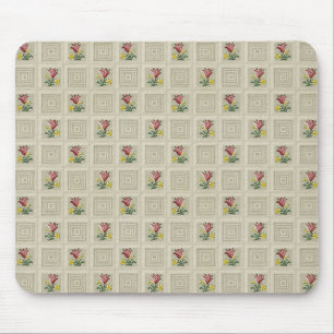 Mousepad A pedra retro das tulipas vermelhas telhou o papel