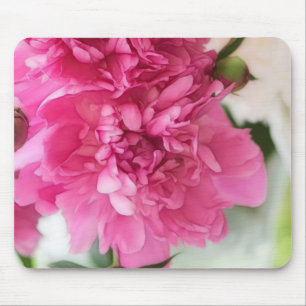 Mousepad A peônia floresce o esboço do Fim-acima