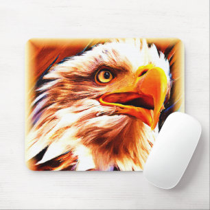 Mousepad A pintura de uma face das águias espantosas. Compr
