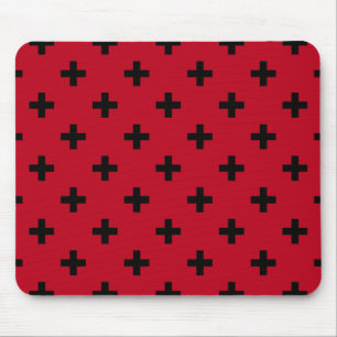 Mousepad A polca preta cruza a vermelho