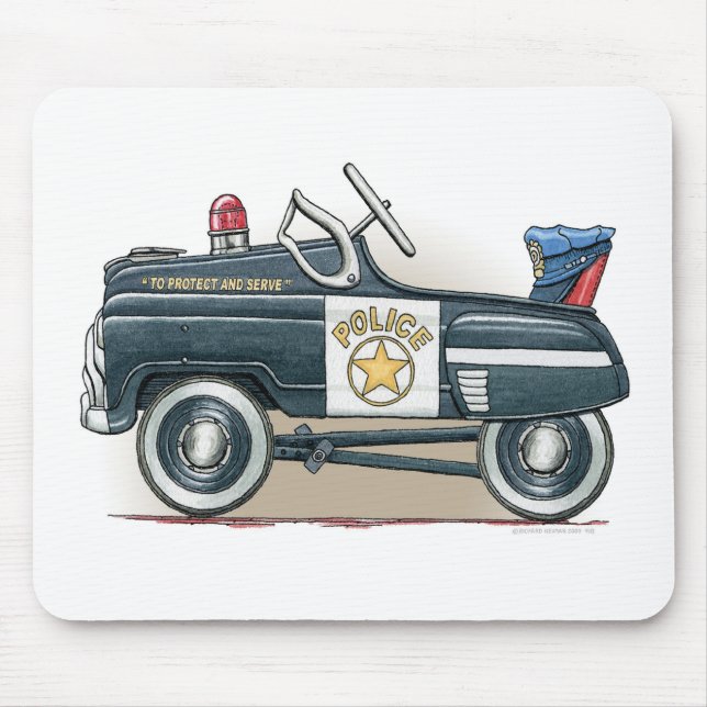 Mousepad A polícia Pedal tapete do rato do carro da bobina (Frente)
