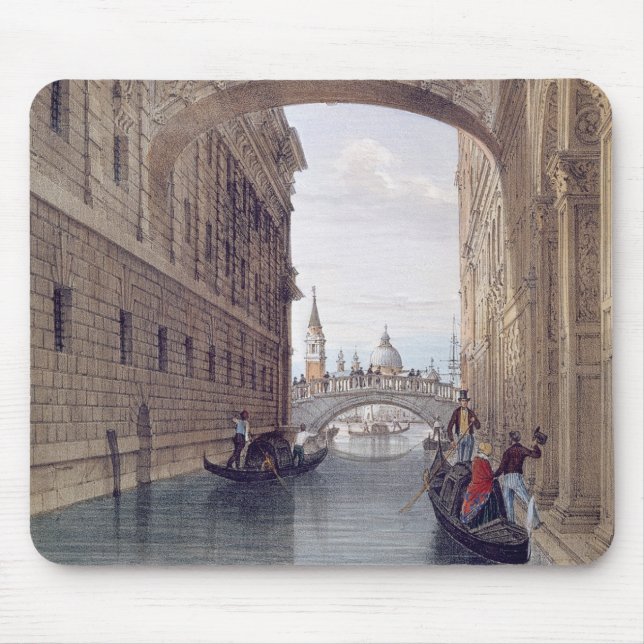Mousepad A ponte dos suspiros, Veneza, gravada por Lefevre (Frente)