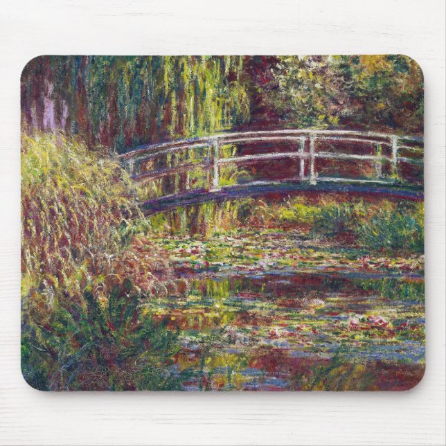 Mousepad A Ponte Japonesa Claude Monet legal, velha, mestre (Frente)